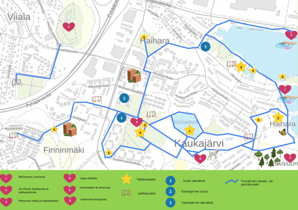 Juvan päiväkoti, seikkailukartta