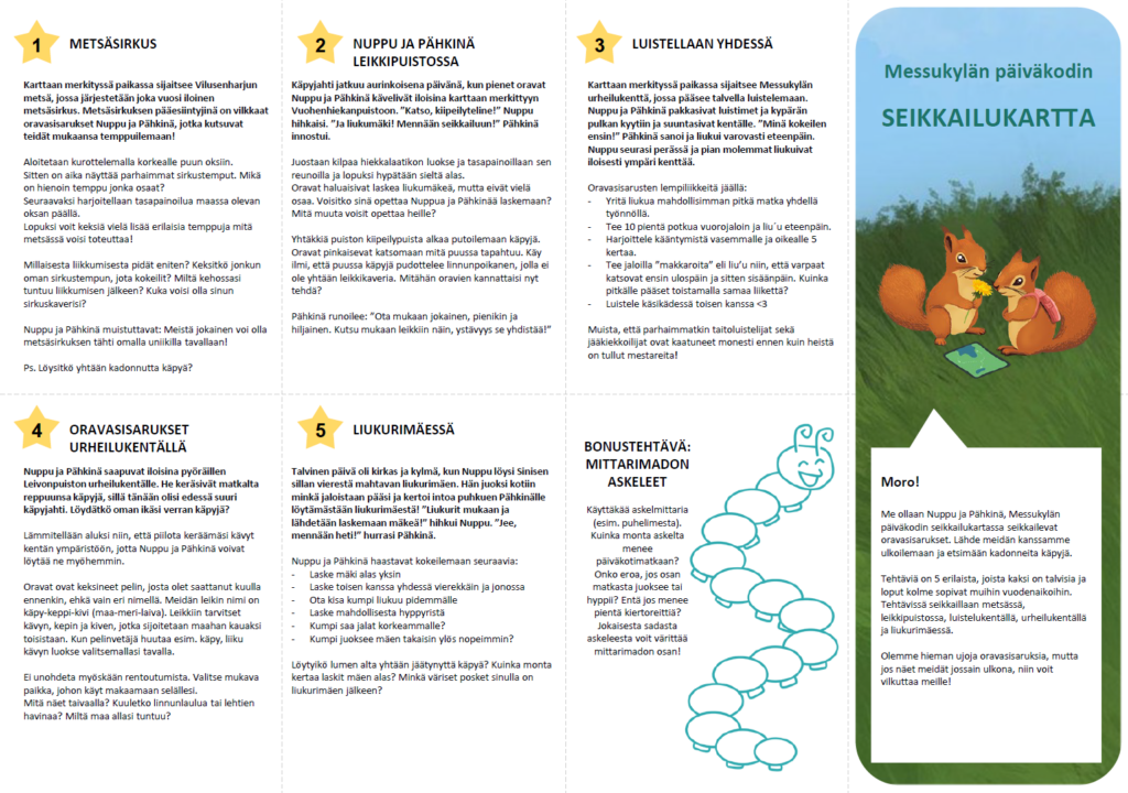 Messukylän päiväkodin seikkailukartta