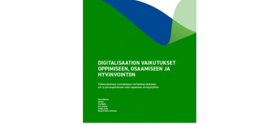 Digitalisaation vaikutukset oppimiseen, osaamiseen ja hyvinvointiin -julkaisun kansikuva