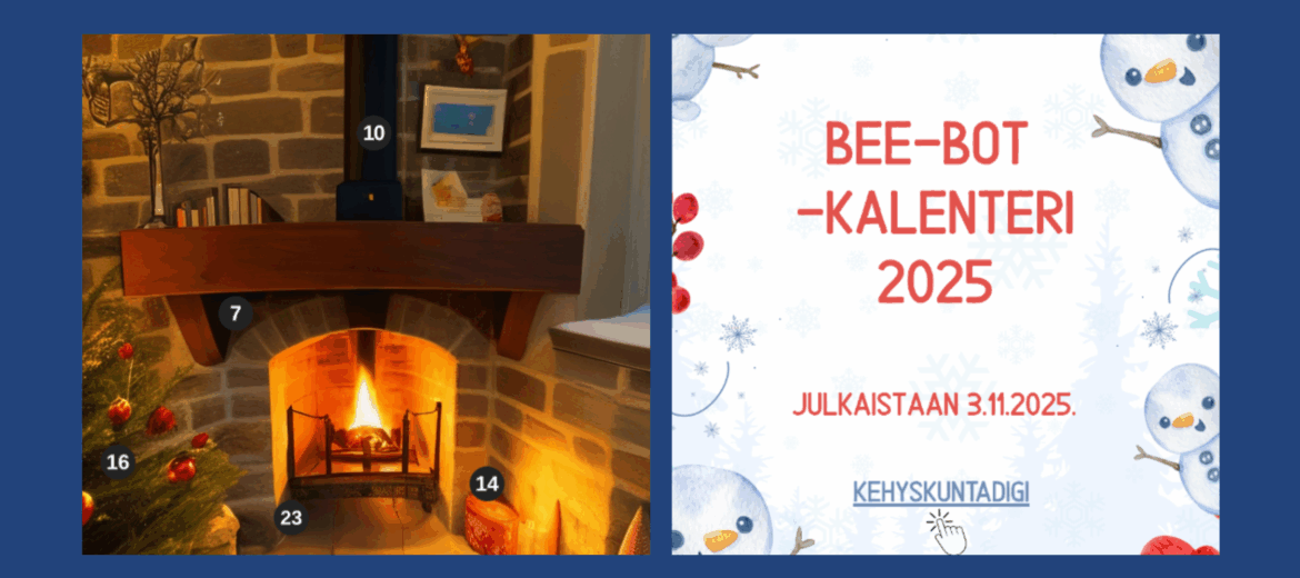 Kahden lapsille suunnatun digijoulukalenterin mainoskuva