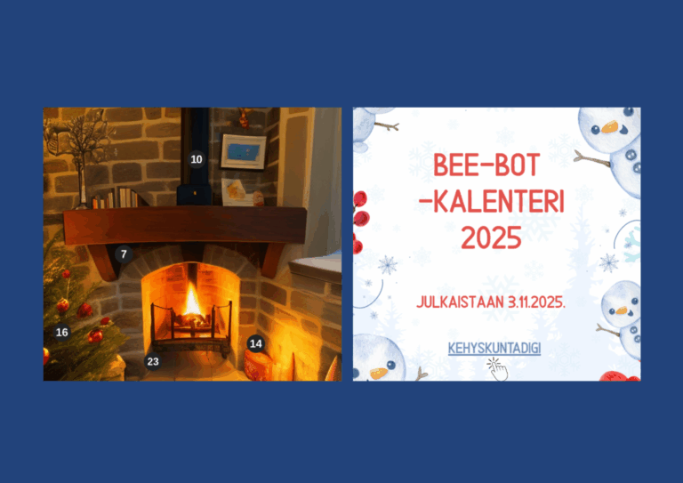 Kahden lapsille suunnatun digijoulukalenterin mainoskuva