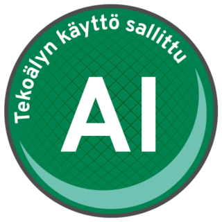 Tekoälyn käyttö sallittu, vihreä.